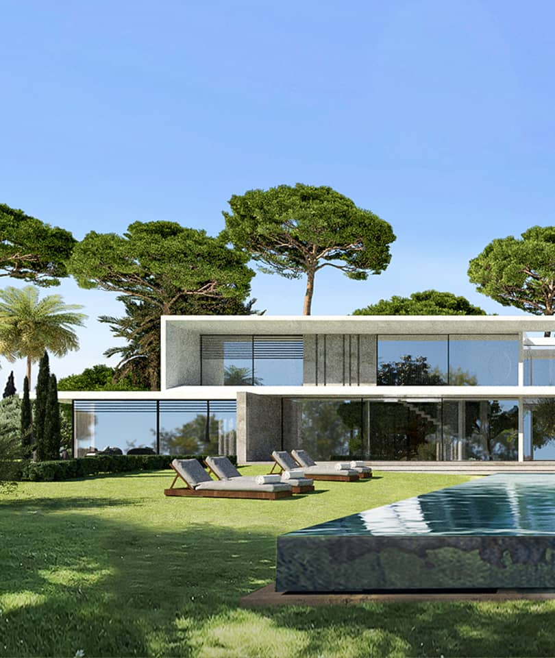 Modern House in Cap Antibes by Architects Vielliard and Francheteau