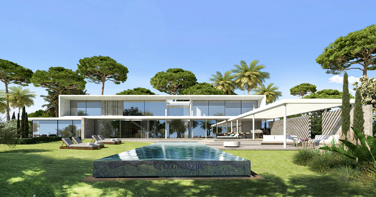 Luxury Modern House in Cap Antibes by Vielliard and Francheteau Architects